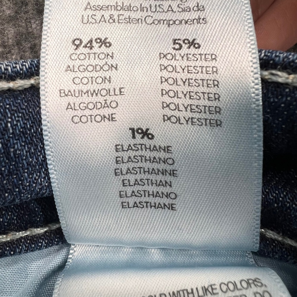 Mother The Mid Rise Dazzler Ankle Jeans On The Edge Blue Straight Leg Size 29 - Picture 12 of 16